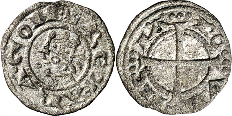 Comtat de Provença. Alfons I (1162-1196). Provença. Òbol del ral coronat. (Cru.V...