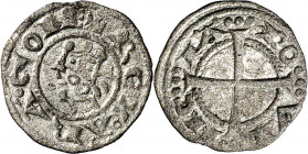 Comtat de Provença. Alfons I (1162-1196). Provença. Òbol del ral coronat. (Cru.V.S. 171) (Cru.Occitània 97) (Cru.C.G. 2105). Bella. Escasa así. 0,48 g...