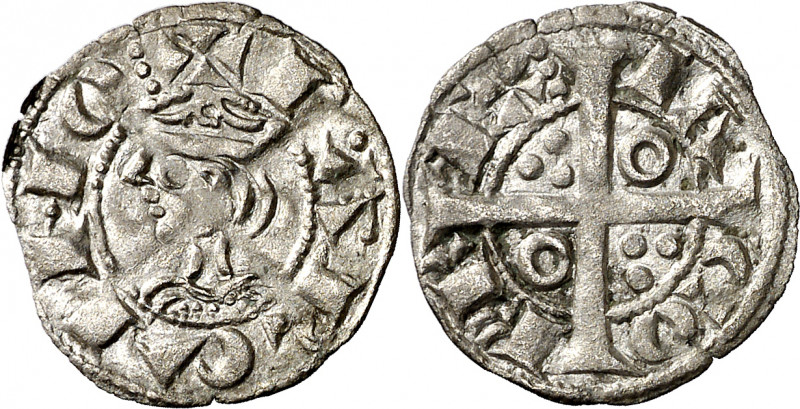 Jaume I (1213-1276). Barcelona. Diner de tern. (Cru.V.S. 310) (Cru.C.G. 2120b). ...