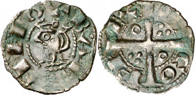 Jaume I (1213-1276). Barcelona. Òbol de tern. (Cru.V.S. 309.1) (Cru.C.G. 2121a). 0,45 g. MBC.