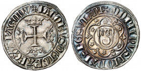 Jaume I (1213-1276). Montpeller. Gros. (Cru.V.S. 165) (Cru.C.G. 2122). Bellísima. Preciosa pátina. Ex CNG Triton XXIII, nº 1073, from Richard A. Jorda...