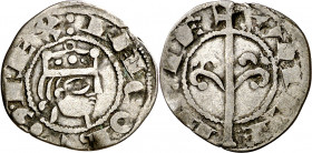 Jaume I (1213-1276). València. Diner. (Cru.V.S. 312) (Cru.C.G. 2127). Primera emisión. Muy rara. 0,88 g. MBC-.