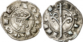 Jaume I (1213-1276). València. Òbol. (Cru.V.S. 317 var) (Cru.C.G. 2132 var). Segunda emisión. Rara. 0,34 g. MBC-.