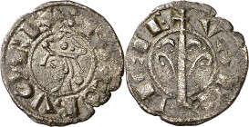 Jaume I (1213-1276). València. Diner. (Cru.V.S. 316) (Cru.C.G. 2130). Tercera emisión. 0,86 g. MBC-.
