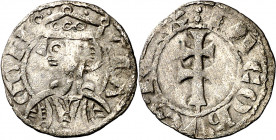 Jaume I (1213-1276). Zaragoza. Óbolo jaqués. (Cru.V.S. 319) (Cru.C.G. 2135). Escasa. 0,48 g. MBC-/MBC.