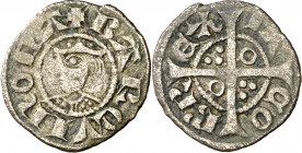 Jaume II (1291-1327). Barcelona. Òbol. (Cru.V.S. 341.1) (Cru.C.G. 2164a). Ex Áureo 21/05/1996, nº 98. Escasa. 0,43 g. MBC.