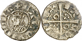 Jaume II (1291-1327). Barcelona. Òbol. (Cru.V.S. 343) (Cru.C.G. 2165). Escasa. 0,46 g. MBC-.