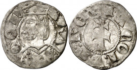 Jaume II (1291-1327). Zaragoza. Dinero jaqués. (Cru.V.S. 364) (Cru.C.G. 2182). Vellón muy rico. 0,91 g. MBC+.