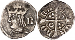 Ferran II (1479-1516). Barcelona. Quart de croat. (Cru.V.S. 1144) (Cru.C.G. 3080a). 0,71 g. MBC.