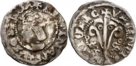 Ferran II (1479-1516). València. Diner. (Cru.V.S. 1215.1) (Cru.C.G. 3126 var). Escasa. 0,75 g. MBC-.