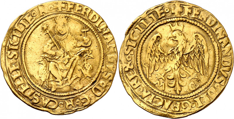 Ferran II (1479-1516). Sicília. Águila o trionfo. (Cru.V.S. 1226 var) (Cru.C.G. ...