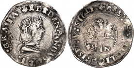 Ferran II (1479-1516). Sicília. Tarí. (Cru.V.S. 1250, mismo ejemplar, mal descrito) (Cru.C.G. 3156, mismo ejemplar, mal descrito) (MIR. 249). Rayitas....