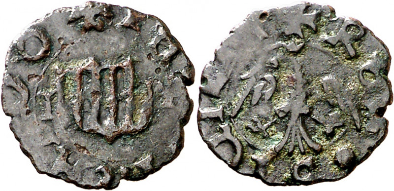 Ferran II (1479-1516). Sicília. Pitxol. (Cru.V.S. 1270 var) (Cru.C.G. 3171a var)...
