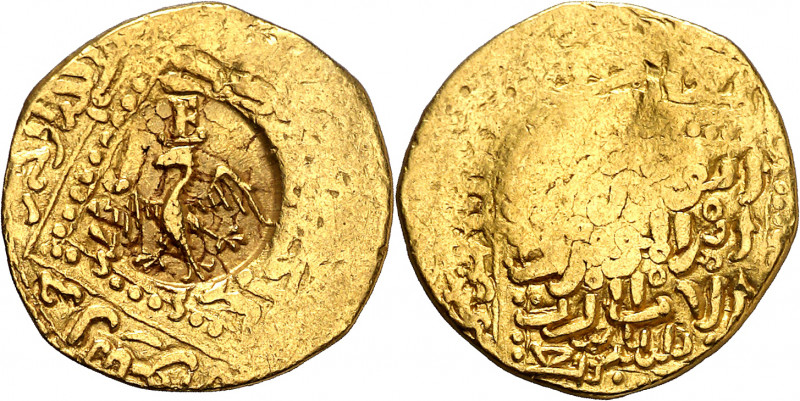 Ferran II (1479-1516). Sicília. Doppia hafsida tripolina contramarcada. (Cru.V.S...