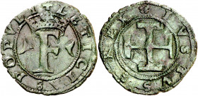 Ferran II (1479-1516). Nàpols. Sestí. (Cru.V.S. 1294) (Cru.C.G. 3194) (MIR. 120). Buen ejemplar. 1,67 g. MBC+.