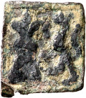 Aiguaviva de Bergantes. Pugesa cuadrasa incusa. (Cru.V.S. falta) (Cru.L. falta) (Cru.C.G. 3614). Muy rara. 0,70 g. MBC-.