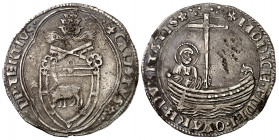 s/d. Papa Calixto III (1455-1458) (el valenciano Alfons de Borja). Roma. Rosa (Francisco Mariani). Gros. (Cru.Co 77 var rosa en ambas caras) (Muntoni ...