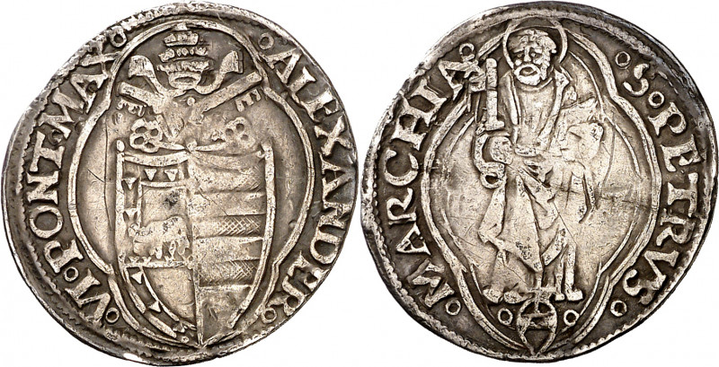 s/d. Papa Alejandro VI (1492-1503) (el valenciano Roderic de Borja). Ancona. A e...