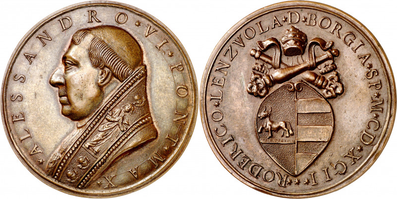 (finales s. XVI). Papa Alejandro VI (el valenciano Roderic de Borja). Medalla. (...