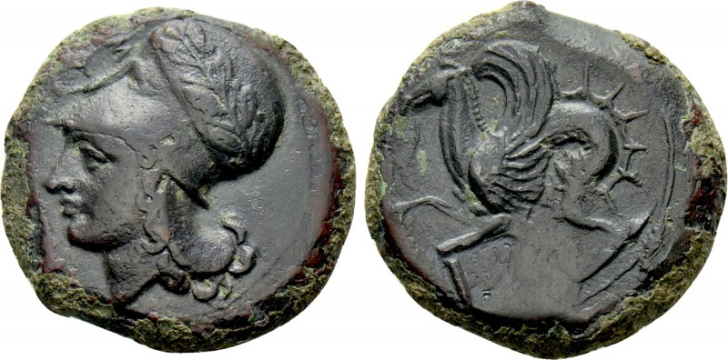 SICILY. Syracuse. Dionysios I (405-367 BC). Ae Litra. 

Obv: ΣYPΑ (retrograde)...