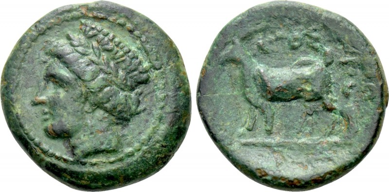 THRACE. Aigospotamoi. Ae (Late 4th century BC).

Obv: Head of Hera left, weari...