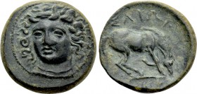 THESSALY. Larissa. Ae Dichalkon (Mid 4th century BC).
