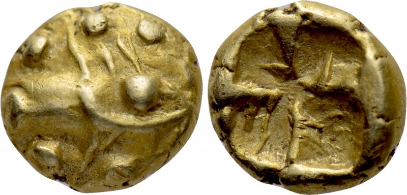 MYSIA. Kyzikos. EL 1/24 Stater (Circa 600-550 BC).

Obv: Forepart of tunny rig...