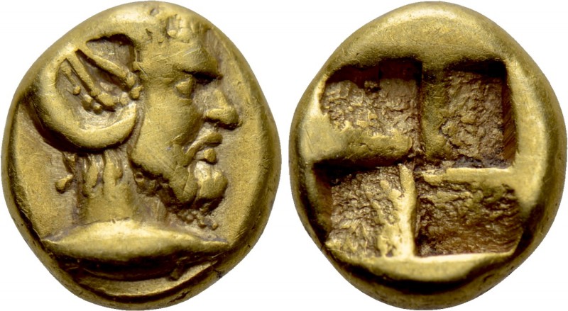 MYSIA. Kyzikos. EL 1/24 Stater (Circa 500-450 BC).

Obv: Head of Zeus right, w...