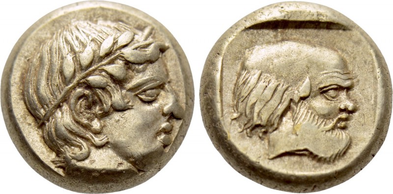 LESBOS. Mytilene. EL Hekte (Circa 454-428/7 BC).

Obv: Laureate head of Apollo...