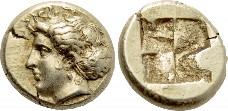 IONIA. Phokaia. EL Hekte (Circa 478-387 BC).

Obv: Head of nymph left, with ha...