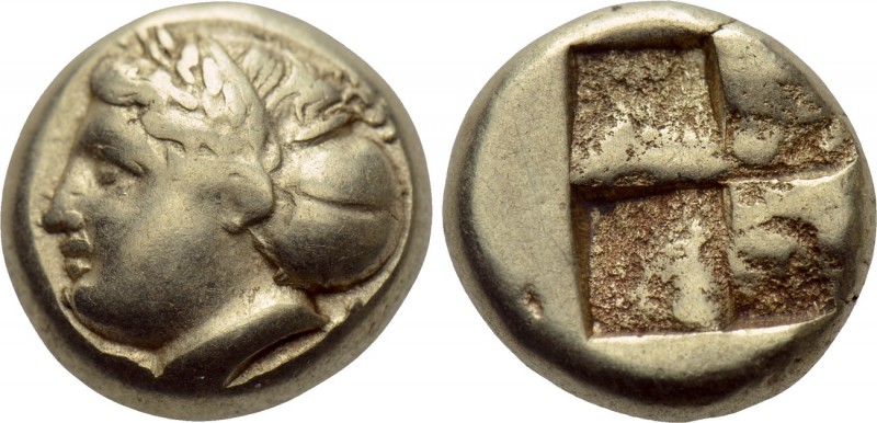 IONIA. Phokaia. EL Hekte (Circa 387-326 BC). 

Obv: Laureate head of female le...