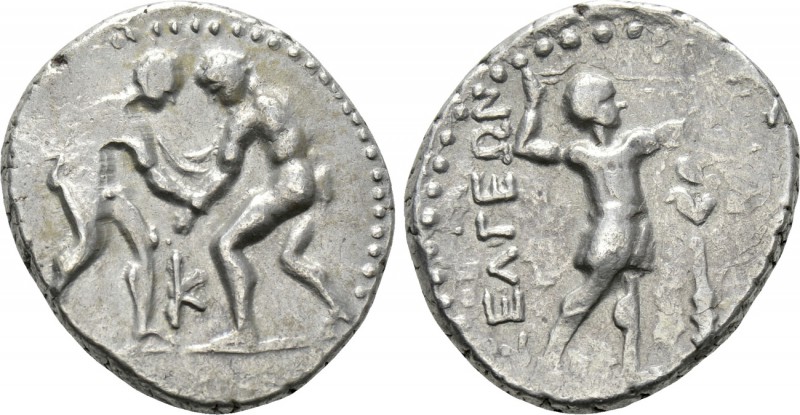PISIDIA. Selge. Stater (Circa 325-250 BC). 

Obv: Two wrestlers grappling; K b...