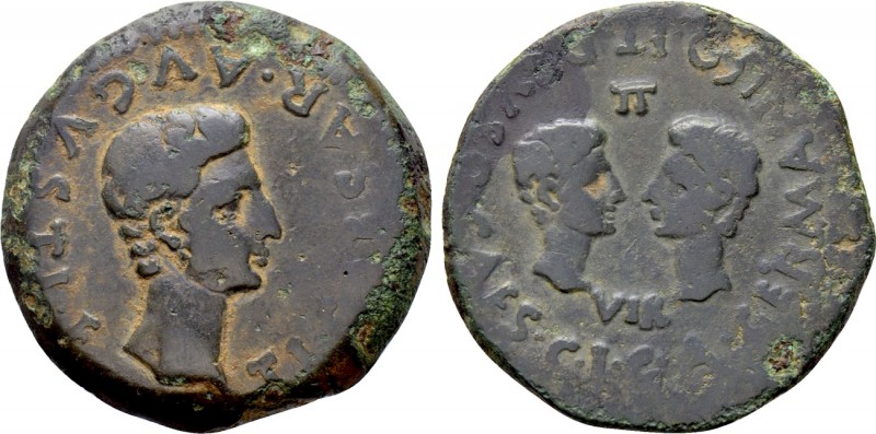 SPAIN. Acci. Tiberius with Germanicus and Drusus as Caesares (14-37). Ae Dupondi...