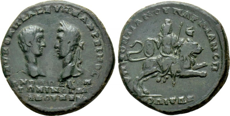 MOESIA INFERIOR. Marcianopolis. Macrinus with Diadumenian as Caesar (217-218). A...
