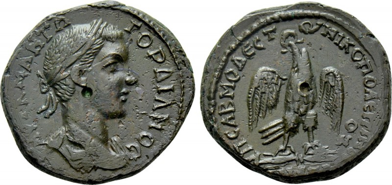 MOESIA INFERIOR. Nicopolis ad Istrum. Gordian III (238-244). Ae Tetrassarion. Sa...