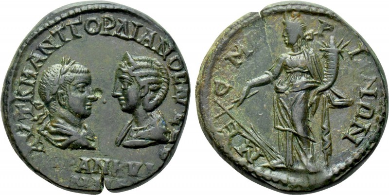 THRACE. Mesambria. Gordian III with Tranquillina (238-244). Ae. 

Obv: AVT K M...