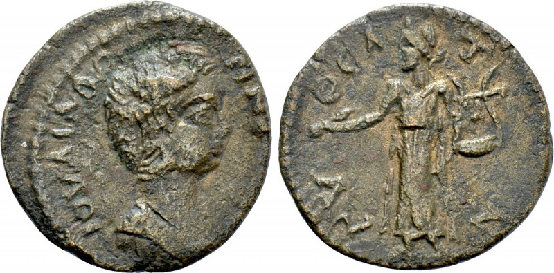 LACONIA. Gythium. Julia Domna (Augusta, 193-217). Ae Assarion.

Obv: IOVΛIA ΔO...