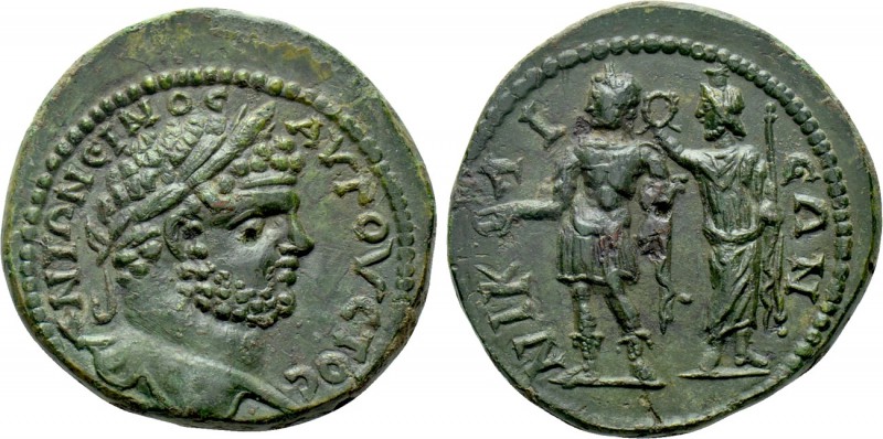 BITHYNIA. Nicaea. Caracalla (198-217). Ae. 

Obv: ANTΩNЄINOC AVΓOVCTOC. 
Laur...