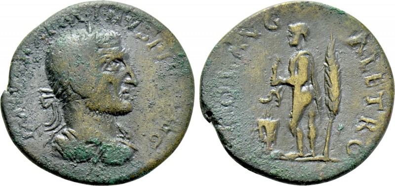 TROAS. Alexandria. Maximinus Thrax (235-238). Ae As. 

Obv: IMP MAXIMINVS PIVS...