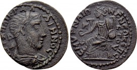 IONIA. Smyrna. Gallienus (253-268). Ae. Mar. Aur. Sextus, magistrate.