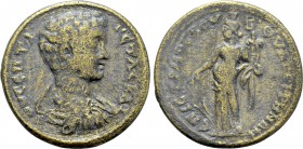 LYDIA. Thyatira. Geta (Caesar, 198-209). Ae. Moschos, strategos.