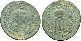 PAMPHYLIA. Side. Gallienus (253-268). Ae 11 Assaria revalued to 5 Assaria.