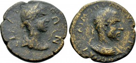 PAMPHYLIA. Sillyum. Macrinus with Diadumenian (217-218). Ae.