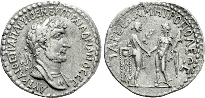 CILICIA. Tarsus. Hadrian (117-138). Tridrachm.

Obv: ΑΥΤ ΚΑΙ ΘΕ ΤΡA ΠΑΡ ΥΙ ΘΕ ...