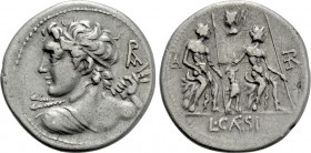 LUCIUS CAESIUS. Denarius (112-111 BC). Rome.