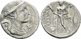 L. VALERIUS FLACCUS. Denarius (108-107 BC). Rome.