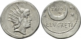 L. LUCRETIUS TRIO. Denarius (74 BC). Rome.