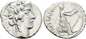 C. VIBIUS C.F. C.N. PANSA CAETRONIANUS. Denarius (48 BC). Rome.