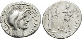 CNAEUS POMPEY II. Denarius (46-45 BC). Corduba; M. Poblicius, legatus pro praetore.