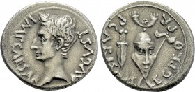 AUGUSTUS (27 BC-14 AD). Denarius. Emerita. P. Carisius, legatus pro praetore.